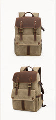 CANVAS WATERPROOF MENS CANON CAMERA BACKPACK LARGE NIKON CAMERA BAG DSLR CAMERA BAG FOR MEN - iwalletsmen
