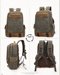 CANVAS WATERPROOF 15‘’ MENS LARGE NIKON CAMERA BACKPACK CANON CAMERA BAG DSLR CAMERA BAG FOR MEN - iwalletsmen