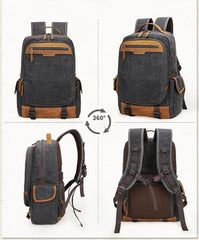 CANVAS WATERPROOF 15‘’ MENS LARGE NIKON CAMERA BACKPACK CANON CAMERA BAG DSLR CAMERA BAG FOR MEN - iwalletsmen
