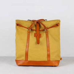 Canvas Leather Mens Backpack Travel Backpacks Laptop Backpack for men - iwalletsmen