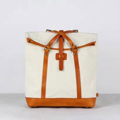Canvas Leather Mens Backpack Travel Backpacks Laptop Backpack for men - iwalletsmen