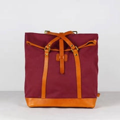 Canvas Leather Mens Backpack Travel Backpacks Laptop Backpack for men - iwalletsmen
