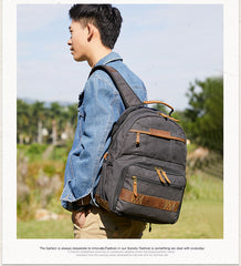 GREEN LARGE CANVAS WATERPROOF MENS CANON CAMERA BACKPACK NIKON CAMERA BAG DSLR CAMERA BAG FOR MEN - iwalletsmen