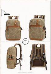 Canvas Waterproof Mens Large Nikon Camera Backpack Canon Camera Bag Dslr Camera Bag for Men - iwalletsmen