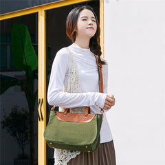 Canvas Leather Womens Handbag Messenger Bag Side Bag for Women - iwalletsmen