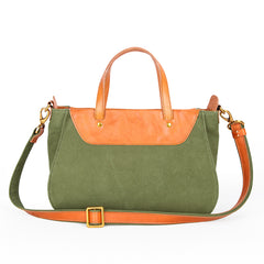 Canvas Leather Womens Handbag Messenger Bag Side Bag for Women - iwalletsmen