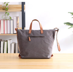 Canvas Leather Mens 13'' Khaki Side Bag Courier Bag Messenger Bag Black Shoulder Bag for Men - iwalletsmen