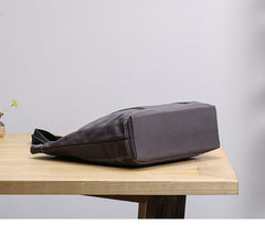 Canvas Leather Mens Womens Gray Tote Bag Handbag Tote Bag Shoulder Bag Tote Purse For Men - iwalletsmen