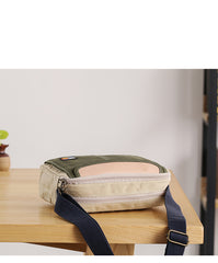 Canvas Leather Mens Womens Green Small 10'' Side Bag Blue Messenger Bag Small Courier Bag For Men - iwalletsmen