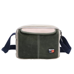 Canvas Leather Mens Womens Green Small 10'' Side Bag Blue Messenger Bag Small Courier Bag For Men - iwalletsmen