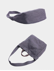 Canvas Leather Mens Womens Handbag Tote Bag White Shoulder Bag Tote Purse For Men - iwalletsmen
