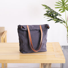 Canvas Leather Mens Womens Large White Handbag Tote Bag Khaki Shoulder Tote Purse For Men - iwalletsmen