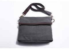 Canvas Mens 13‘’ Side Bag Courier Bag Gray Postman Bag Messenger Bag for Men - iwalletsmen