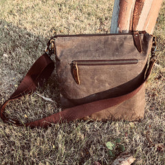 Canvas Small Messenger Bag for men Vintage Shoulder Bag for men