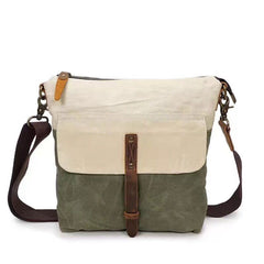 Canvas Small Messenger Bag for men Vintage Shoulder Bag for men
