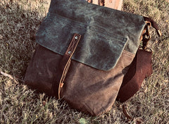 Canvas Small Messenger Bag for men Vintage Shoulder Bag for men