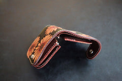 Tooled Arowana Handmade Leather Mens billfold Biker Wallets BIfold SMall Wallet For Men - iwalletsmen