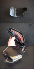 Tooled Arowana Handmade Leather Mens billfold Biker Wallets BIfold SMall Wallet For Men - iwalletsmen