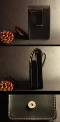 Tooled Carp Handmade Leather Mens Belt Pouch Waist Bag Belt Phone Bag Mobile Bag For Men - iwalletsmen
