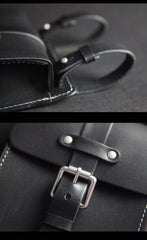 Handmade Black Brown Leather Mens Waist Bag Belt Pouch Phone Hip Bag For Men - iwalletsmen