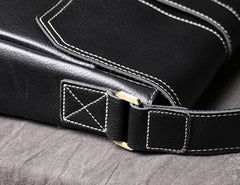 Cool Black LEATHER MENS Ipad SIDE BAGS COURIER BAG Black MESSENGER BAG FOR MEN - iwalletsmen