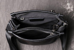 Casual Black LEATHER MENS Ipad Vertical SIDE BAGS COURIER BAG Vertical MESSENGER BAG FOR MEN - iwalletsmen