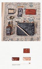 Casual Black Leather Mens 10'' Messenger Bag Brown Courier Bag Side Postman Bag For Men - iwalletsmen