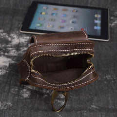 Brown Leather Cigarette Bag Holster Waist Pouches Waist Bag Belt Pouch Belt Bag For Men - iwalletsmen
