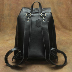 Casual Black Leather Men's Backpack College Backpack Brown 14inch Laptop Backpack For Men and Women - iwalletsmen