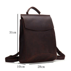 Vintage Brown LEATHER MEN'S Satchel College Backpack Travel Backpack School Backpack For Men - iwalletsmen