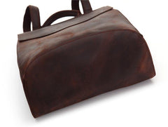 Vintage Brown LEATHER MEN'S Satchel College Backpack Travel Backpack School Backpack For Men - iwalletsmen