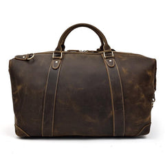 Casual Brown Leather Men Handbag Overnight Bags Travel Bags Weekender Bags For Men - iwalletsmen
