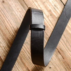 Casual Handmade Leather Simple Leather Belts Mens Black Belts Men Brown Leather Belt for Men - iwalletsmen