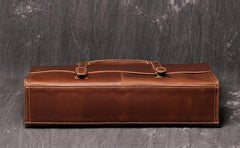 Casual Leather Men's Brown Professional Briefcase 15‘’ Laptop Handbag Business Bag For Men - iwalletsmen