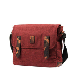 Casual Gray Oxford Cloth Mens Ancient Side Bag Messenger Bags Ancient Red Oxford Cloth Courier Bag for Men - iwalletsmen