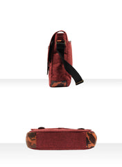 Casual Gray Oxford Cloth Mens Ancient Side Bag Messenger Bags Ancient Red Oxford Cloth Courier Bag for Men - iwalletsmen