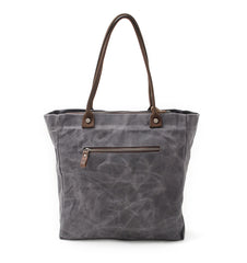 Casual Canvas Leather Black Ladies Mens Shopping Bag Tote Bag Shoulder Bag Tote Purse For Women - iwalletsmen