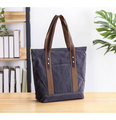 Casual Canvas Mens Womens Large 14‘’ Khaki Handbag Tote Bag Brown Shoulder Bag Tote Purse For Men - iwalletsmen