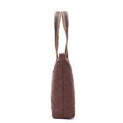 Casual Canvas Leather Womens Mens Large White Tote Bag Shoulder Bag Khaki Tote Purse For Women - iwalletsmen