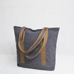 Casual Canvas Leather Womens Mens Large White Tote Bag Shoulder Bag Khaki Tote Purse For Women - iwalletsmen