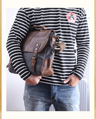 Casual Canvas Leather Mens Khaki Handbag 14'' Side Bag Gray Messenger Bag For Men - iwalletsmen