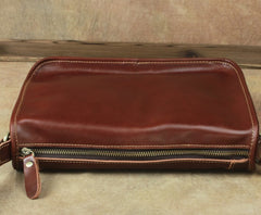 Casual Leather Brown Mens Vintage 10inch Side Bag Messenger Bag Shoulder Bags For Men - iwalletsmen