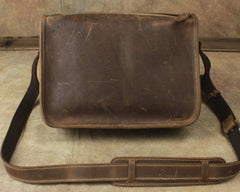 Casual Leather Brown Mens Vintage 10inch Side Bag Messenger Bag Shoulder Bags For Men - iwalletsmen