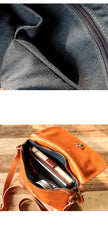 Casual Small Leather Mens Black Side Bag Brown Postman Bag Messenger Bag For Men - iwalletsmen
