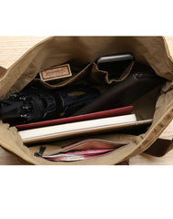 Waxed Canvas Mens Womens Side Bag 13‘’ Khaki Courier Bag Messenger Bag for Men - iwalletsmen
