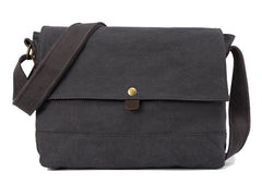Casual Canvas Dark Gray Men's Side Bag Shoulder Bag Postman Messenger Bag For Men - iwalletsmen