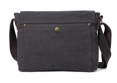Casual Canvas Dark Gray Men's Side Bag Shoulder Bag Postman Messenger Bag For Men - iwalletsmen