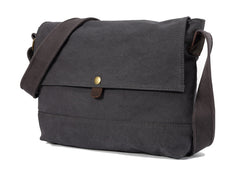 Casual Canvas Dark Gray Men's Side Bag Shoulder Bag Postman Messenger Bag For Men - iwalletsmen