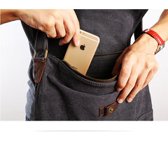 Casual Canvas Dark Gray Men's Side Bag Shoulder Bag Postman Messenger Bag For Men - iwalletsmen