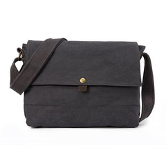 Casual Canvas Dark Gray Men's Side Bag Shoulder Bag Postman Messenger Bag For Men - iwalletsmen